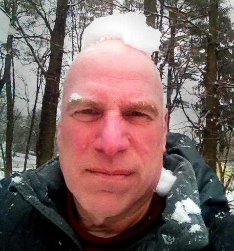 Figure 1 - Full Dome in Winter. IPhone self-portrait. (c) DE Wolf 2013 .
