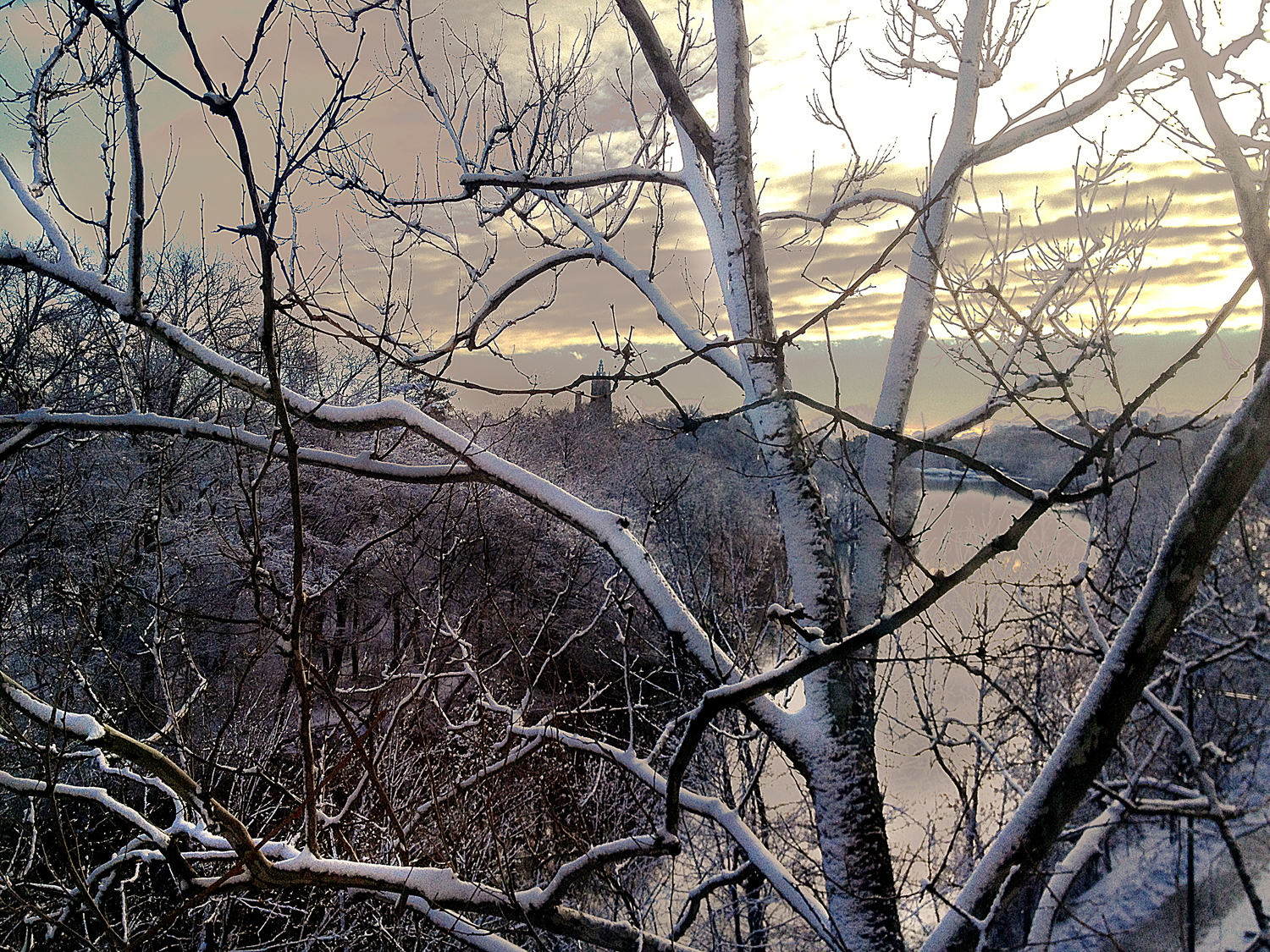 Figure 2 - The Charles after the Storm, IPhone photograph (c) DE Wolf 2013. 